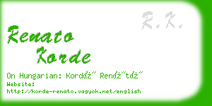 renato korde business card